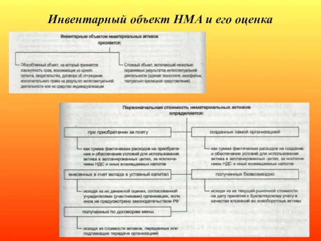 Инвентарный объект НМА и его оценка