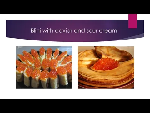 Blini with caviar and sour cream