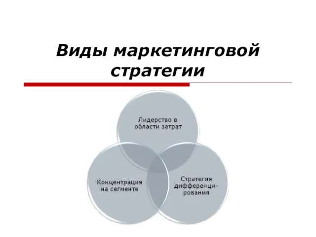 Виды маркетинговой стратегии