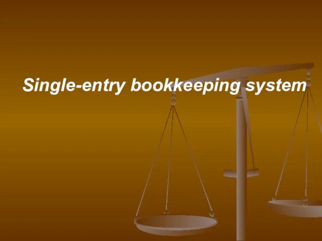 Single-entry bookkeeping system