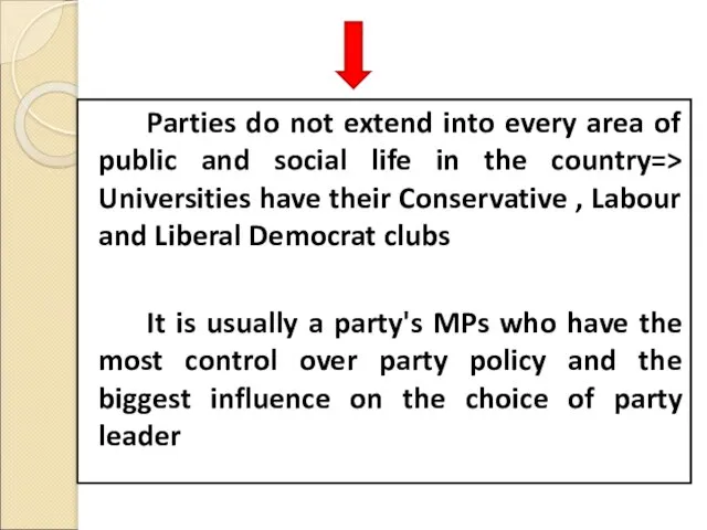 Parties do not extend into every area of public and social life