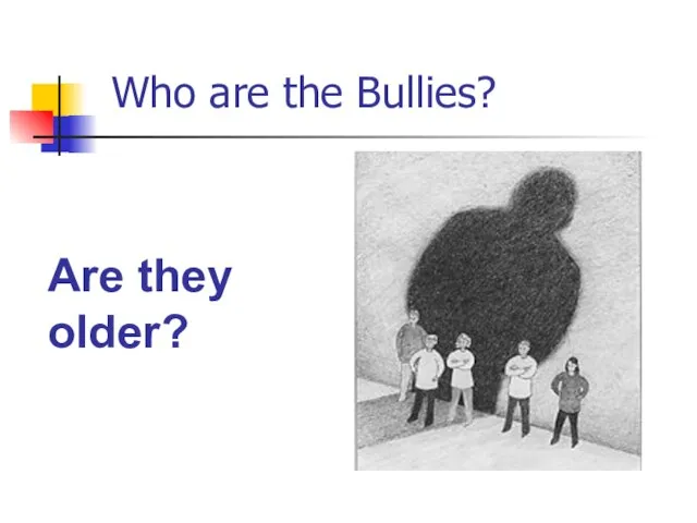 Who are the Bullies? Are they older?