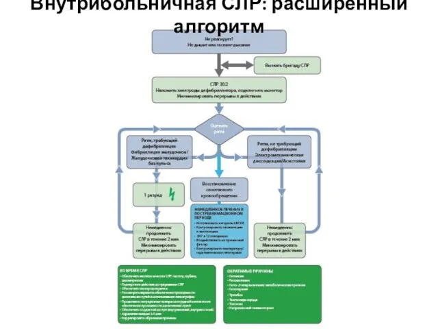 Внутрибольничная СЛР: расширенный алгоритм