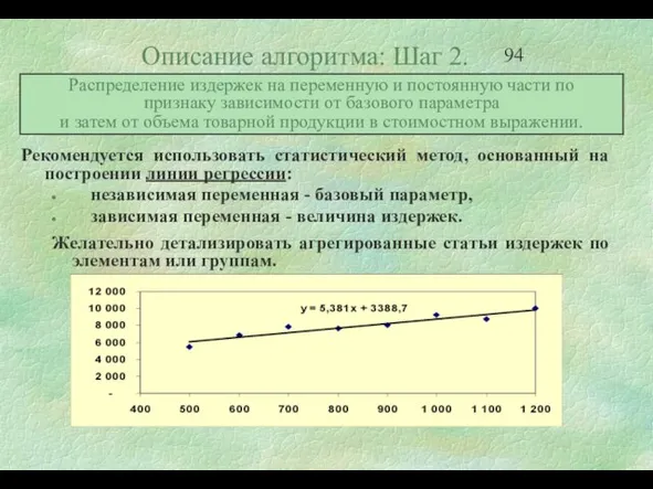 Описание алгоритма: Шаг 2. Рекомендуется использовать статистический метод, основанный на построении линии