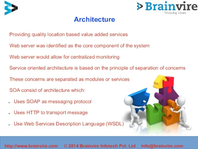 http://www.brainvire.com © 2014 Brainvire Infotech Pvt. Ltd info@brainvire.com Architecture Providing quality location
