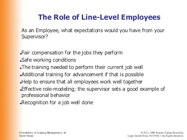 As an Employee, what expectations would you have from your Supervisor? Fair