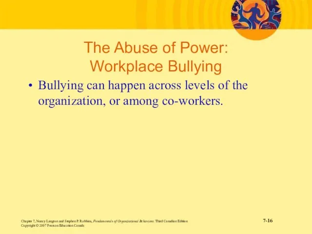 Chapter 7, Nancy Langton and Stephen P. Robbins, Fundamentals of Organizational Behaviour,