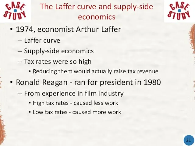 1974, economist Arthur Laffer Laffer curve Supply-side economics Tax rates were so