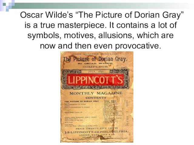 Oscar Wilde’s “The Picture of Dorian Gray” is a true masterpiece. It