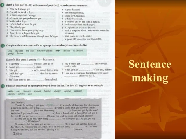 Sentence making