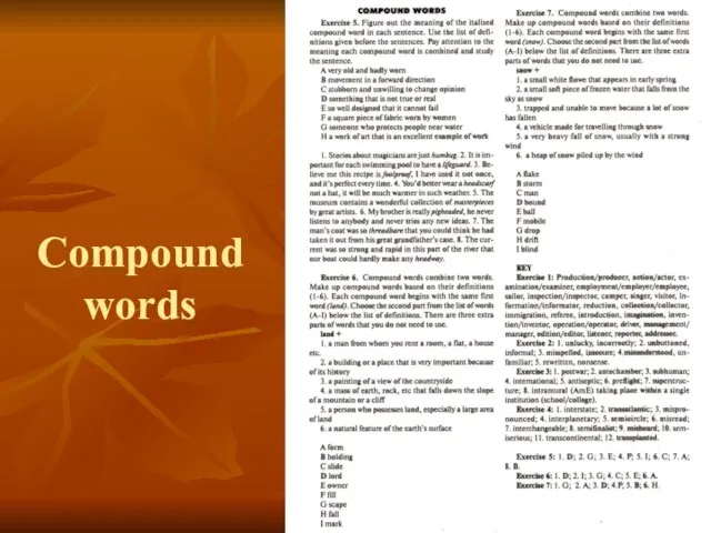 Compound words