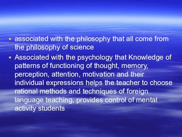 associated with the philosophy that all come from the philosophy of science