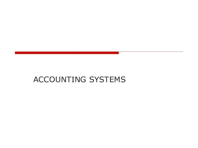 ACCOUNTING SYSTEMS