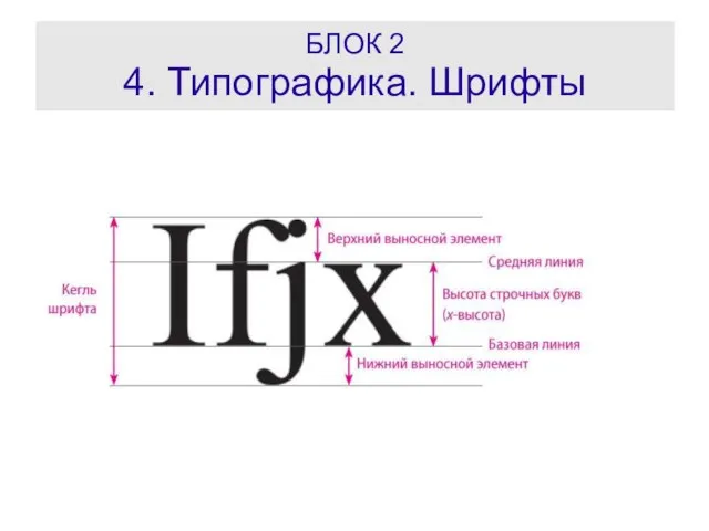 БЛОК 2 4. Типографика. Шрифты