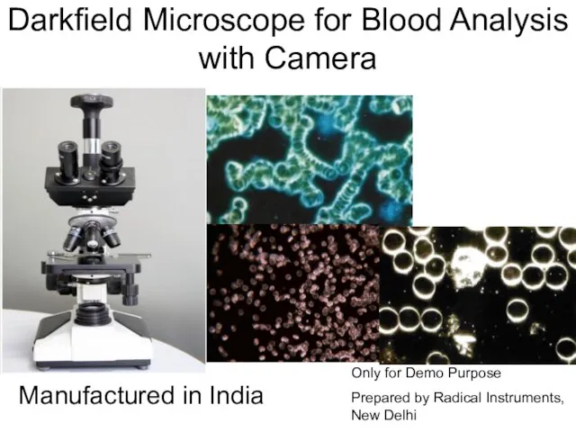 Darkfield Microscope for Blood Analysis with Camera Manufactured in India Only for