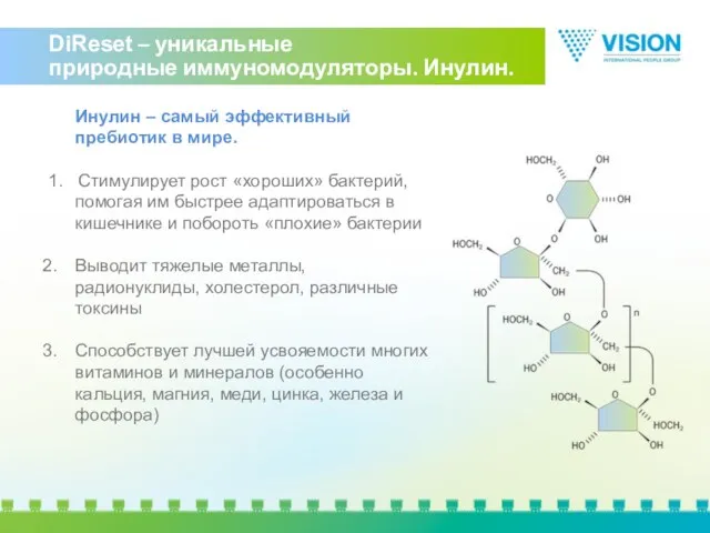 Инулин – самый эффективный пребиотик в мире. 1. Стимулирует рост «хороших» бактерий,