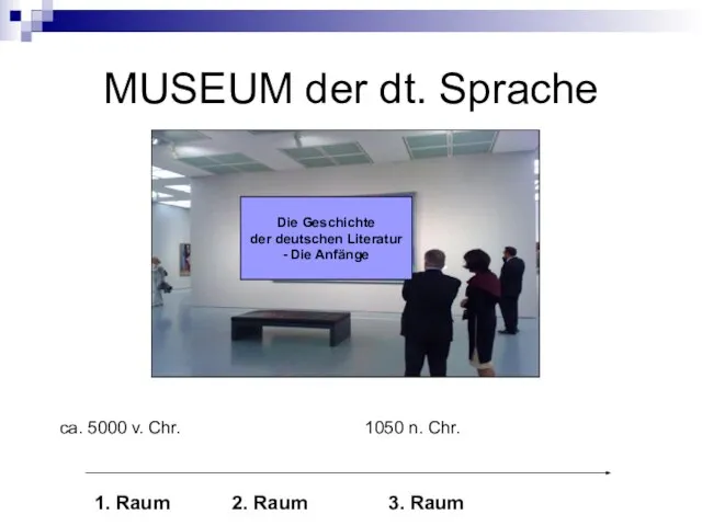 MUSEUM der dt. Sprache ca. 5000 v. Chr. 1050 n. Chr. 1.