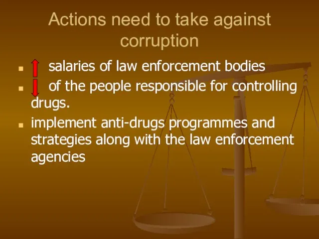 Actions need to take against corruption salaries of law enforcement bodies of