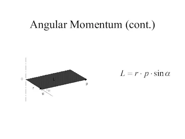 Angular Momentum (cont.)