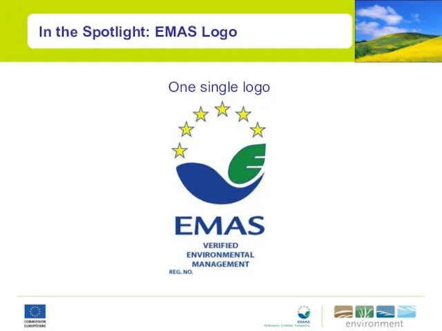 One single logo In the Spotlight: EMAS Logo