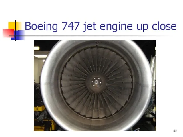 Boeing 747 jet engine up close