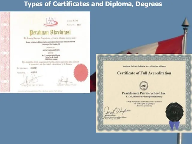 Types of Certificates and Diploma, Degrees