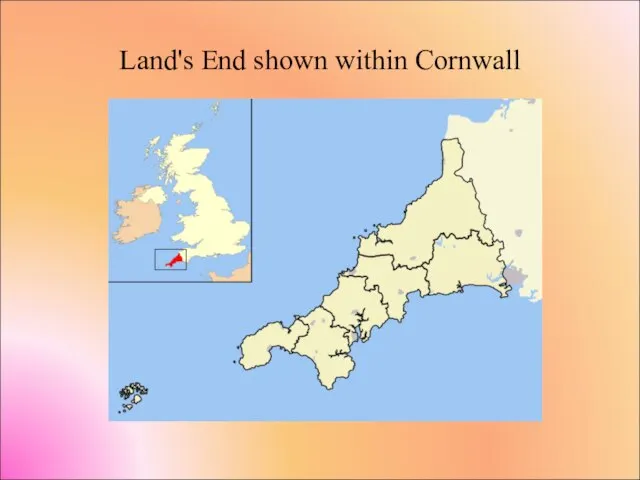 Land's End shown within Cornwall