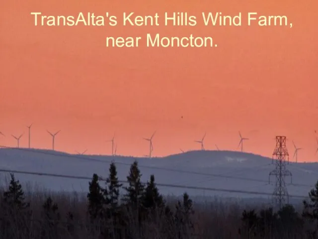 TransAlta's Kent Hills Wind Farm, near Moncton.