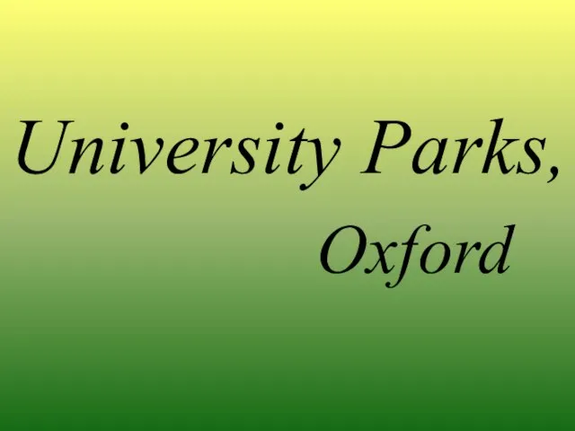 University Parks, Oxford