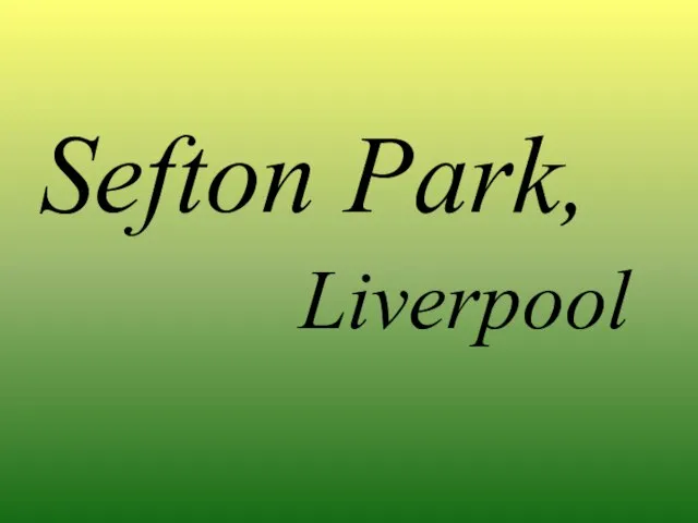 Sefton Park, Liverpool