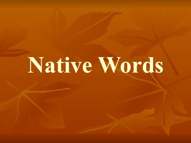 Native Words