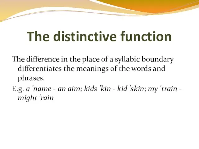 The difference in the place of a syllabic boundary differentiates the meanings