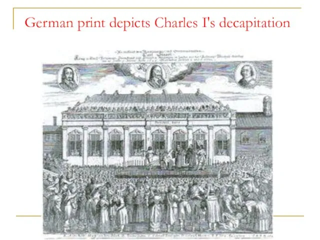 German print depicts Charles I's decapitation