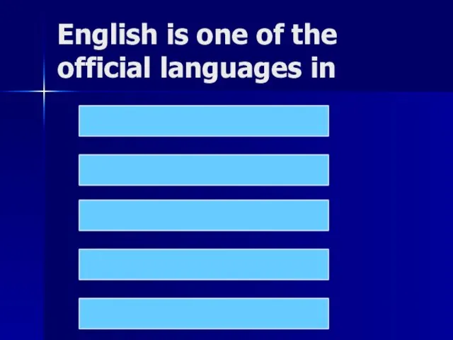 English is one of the official languages in C a n a