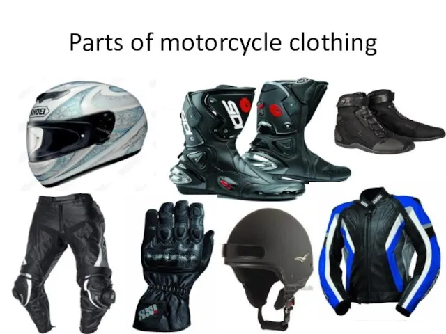 Parts of motorcycle clothing