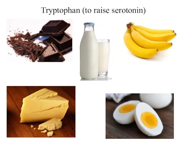 Tryptophan (to raise serotonin)