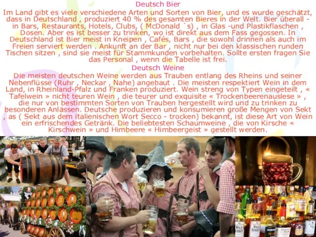 Deutsch Bier Im Land gibt es viele verschiedene Arten und Sorten von