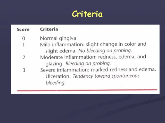 Criteria