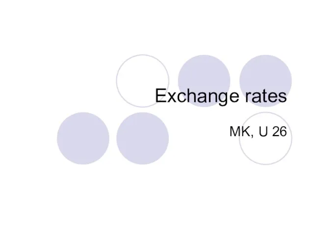 Exchange rates MK, U 26