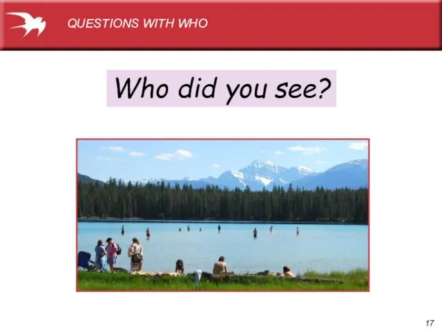 Who did you see? QUESTIONS WITH WHO