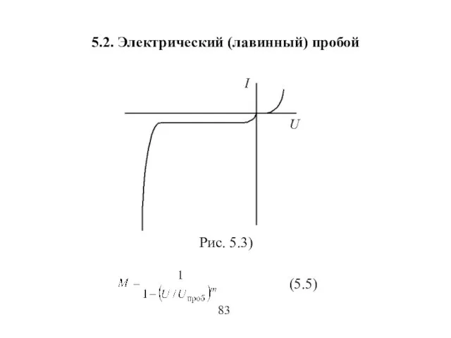 5.2. Электрический (лавинный) пробой 83