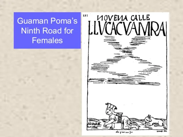 Guaman Poma’s Ninth Road for Females