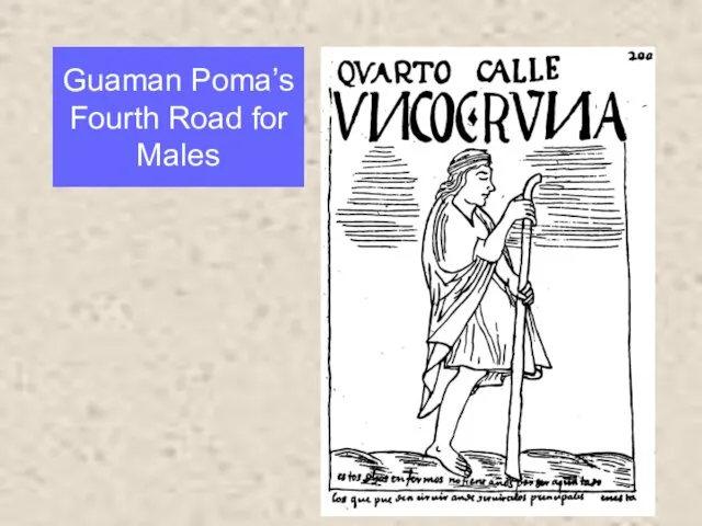 Guaman Poma’s Fourth Road for Males