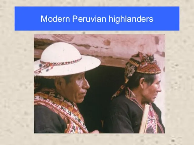 Modern Peruvian highlanders