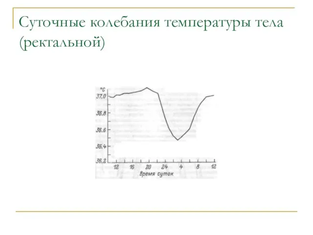 Суточные колебания температуры тела (ректальной)