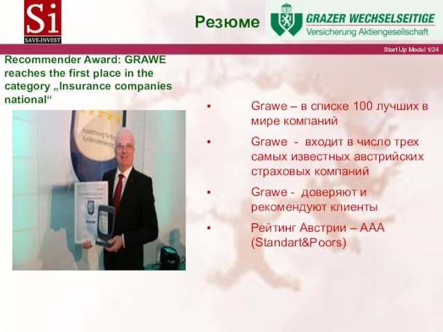 Grawe – в списке 100 лучших в мире компаний Grawe - входит
