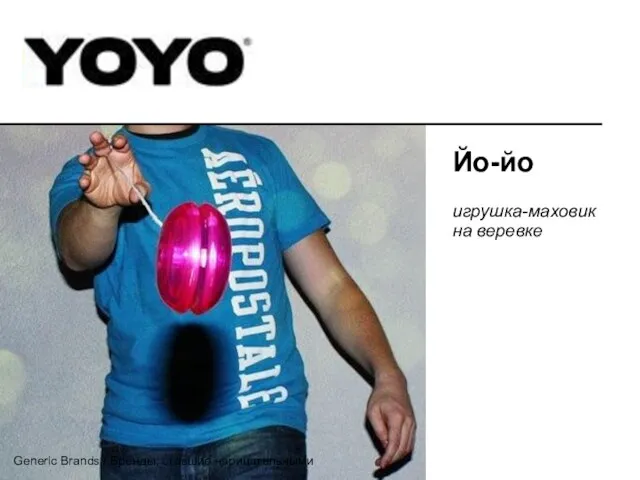 Йо-йо игрушка-маховик на веревке Generic Brands / Бренды, ставшие нарицательными