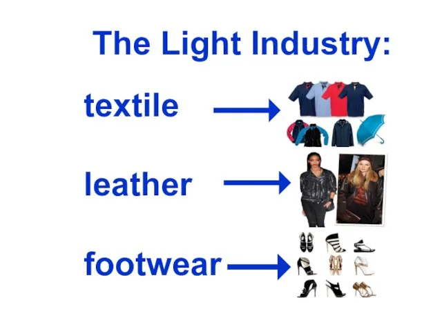 The Light Industry: textile leather footwear