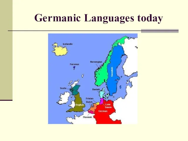 Germanic Languages today