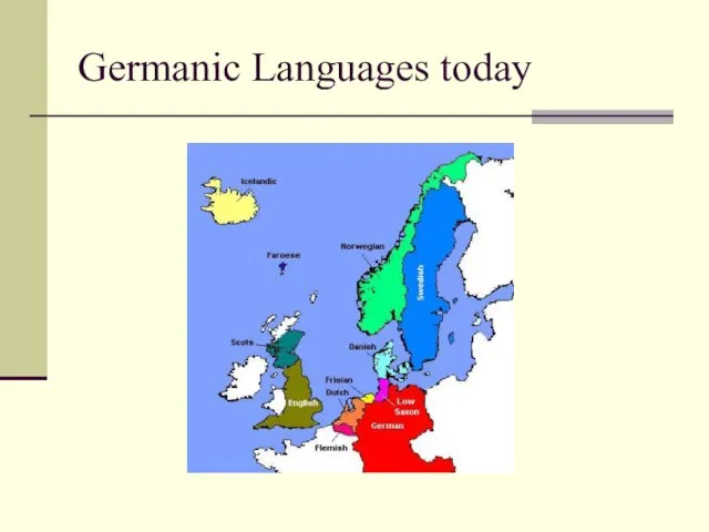 Germanic Languages today